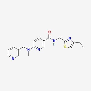 N-[(4-ethyl-1,3-thiazol-2-yl)methyl]-6-[methyl(3-pyridinylmethyl)amino]nicotinamide