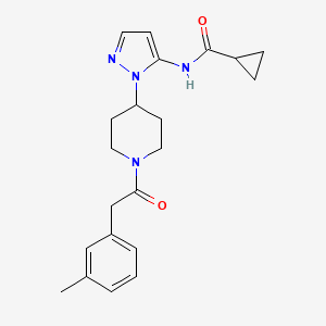 N-(1-{1-[2-(3-methylphenyl)acetyl]-4-piperidinyl}-1H-pyrazol-5-yl)cyclopropanecarboxamide