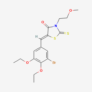 5-(3-bromo-4,5-diethoxybenzylidene)-3-(2-methoxyethyl)-2-thioxo-1,3-thiazolidin-4-one