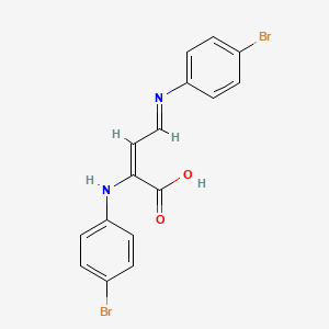 molecular formula C16H12Br2N2O2 B5254456 (E)-2-(4-bromoanilino)-4-(4-bromophenyl)iminobut-2-enoic acid 