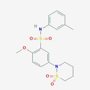 5-(1,1-dioxido-1,2-thiazinan-2-yl)-2-methoxy-N-(3-methylphenyl)benzenesulfonamide