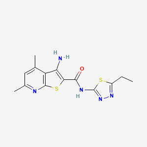 3-amino-N-(5-ethyl-1,3,4-thiadiazol-2-yl)-4,6-dimethylthieno[2,3-b]pyridine-2-carboxamide