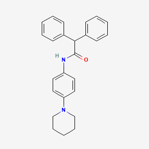 molecular formula C25H26N2O B5254500 2,2-diphenyl-N-[4-(1-piperidinyl)phenyl]acetamide 