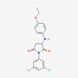 molecular formula C18H16Cl2N2O3 B5254586 1-(3,5-dichlorophenyl)-3-[(4-ethoxyphenyl)amino]-2,5-pyrrolidinedione 