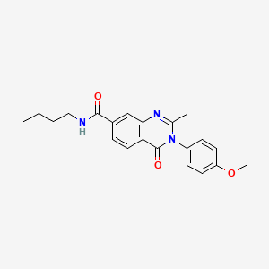 3-(4-methoxyphenyl)-2-methyl-N-(3-methylbutyl)-4-oxo-3,4-dihydroquinazoline-7-carboxamide