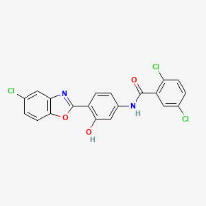 molecular formula C20H11Cl3N2O3 B5254597 2,5-dichloro-N-[4-(5-chloro-1,3-benzoxazol-2-yl)-3-hydroxyphenyl]benzamide 