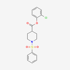 molecular formula C18H18ClNO4S B5254603 2-chlorophenyl 1-(phenylsulfonyl)-4-piperidinecarboxylate 