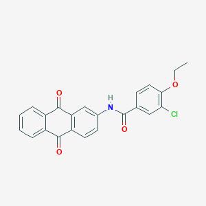 molecular formula C23H16ClNO4 B5254615 3-chloro-N-(9,10-dioxo-9,10-dihydroanthracen-2-yl)-4-ethoxybenzamide 