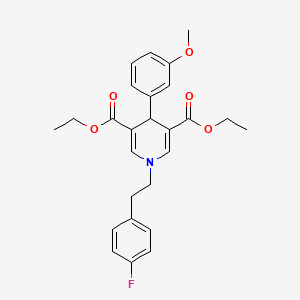 diethyl 1-[2-(4-fluorophenyl)ethyl]-4-(3-methoxyphenyl)-1,4-dihydro-3,5-pyridinedicarboxylate