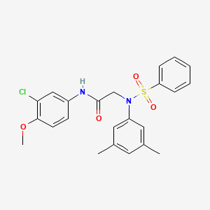 N~1~-(3-chloro-4-methoxyphenyl)-N~2~-(3,5-dimethylphenyl)-N~2~-(phenylsulfonyl)glycinamide