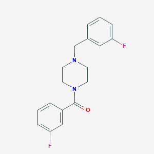 molecular formula C18H18F2N2O B5254707 [4-(3-FLUOROBENZYL)PIPERAZINO](3-FLUOROPHENYL)METHANONE 