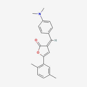 (3Z)-3-[[4-(dimethylamino)phenyl]methylidene]-5-(2,5-dimethylphenyl)furan-2-one