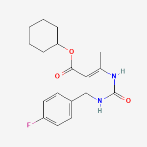 molecular formula C18H21FN2O3 B5254772 Cyclohexyl 4-(4-fluorophenyl)-6-methyl-2-oxo-1,2,3,4-tetrahydropyrimidine-5-carboxylate 