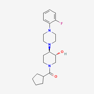 molecular formula C21H30FN3O2 B5254777 (3R*,4R*)-1-(cyclopentylcarbonyl)-4-[4-(2-fluorophenyl)-1-piperazinyl]-3-piperidinol 