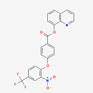 molecular formula C23H13F3N2O5 B5254778 8-quinolinyl 4-[2-nitro-4-(trifluoromethyl)phenoxy]benzoate 