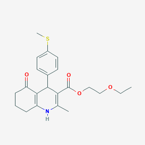 2-Ethoxyethyl 2-methyl-4-[4-(methylsulfanyl)phenyl]-5-oxo-1,4,5,6,7,8-hexahydroquinoline-3-carboxylate