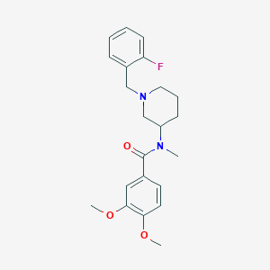 N-[1-(2-fluorobenzyl)-3-piperidinyl]-3,4-dimethoxy-N-methylbenzamide