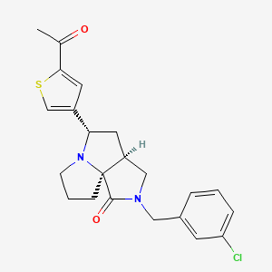 molecular formula C22H23ClN2O2S B5254875 (3aS*,5S*,9aS*)-5-(5-acetyl-3-thienyl)-2-(3-chlorobenzyl)hexahydro-7H-pyrrolo[3,4-g]pyrrolizin-1(2H)-one 