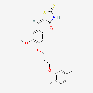 5-{4-[3-(2,5-dimethylphenoxy)propoxy]-3-methoxybenzylidene}-2-thioxo-1,3-thiazolidin-4-one