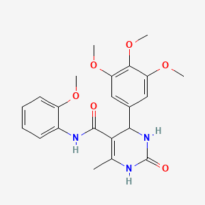 N-(2-methoxyphenyl)-6-methyl-2-oxo-4-(3,4,5-trimethoxyphenyl)-1,2,3,4-tetrahydro-5-pyrimidinecarboxamide