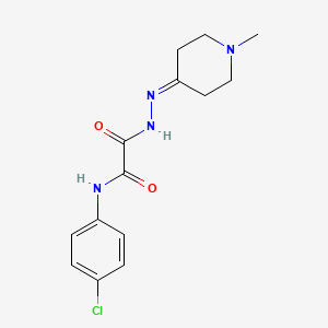 N-(4-chlorophenyl)-2-[2-(1-methylpiperidin-4-ylidene)hydrazinyl]-2-oxoacetamide