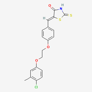 5-{4-[2-(4-chloro-3-methylphenoxy)ethoxy]benzylidene}-2-thioxo-1,3-thiazolidin-4-one