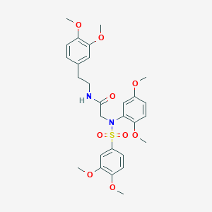 2-[N-(2,5-DIMETHOXYPHENYL)3,4-DIMETHOXYBENZENESULFONAMIDO]-N-[2-(3,4-DIMETHOXYPHENYL)ETHYL]ACETAMIDE