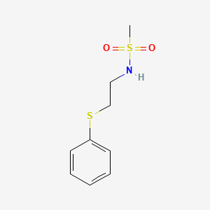 molecular formula C9H13NO2S2 B5254950 N-[2-(phenylsulfanyl)ethyl]methanesulfonamide 