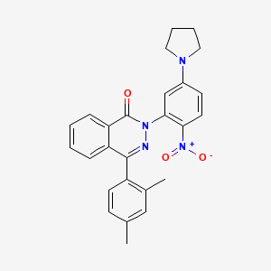 4-(2,4-dimethylphenyl)-2-[2-nitro-5-(pyrrolidin-1-yl)phenyl]-1,2-dihydrophthalazin-1-one