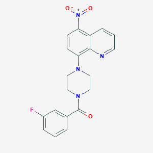 8-[4-(3-FLUOROBENZOYL)PIPERAZIN-1-YL]-5-NITROQUINOLINE