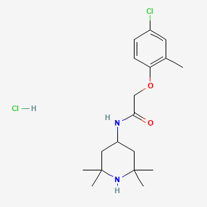 2-(4-chloro-2-methylphenoxy)-N-(2,2,6,6-tetramethylpiperidin-4-yl)acetamide;hydrochloride