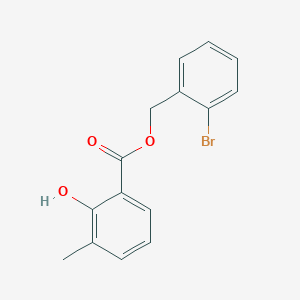 molecular formula C15H13BrO3 B5255092 2-bromobenzyl 2-hydroxy-3-methylbenzoate 