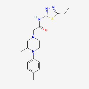 N-(5-ethyl-1,3,4-thiadiazol-2-yl)-2-[3-methyl-4-(4-methylphenyl)piperazin-1-yl]acetamide