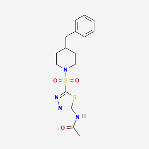 N-{5-[(4-benzyl-1-piperidinyl)sulfonyl]-1,3,4-thiadiazol-2-yl}acetamide