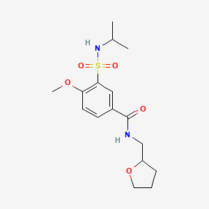 4-methoxy-3-(propan-2-ylsulfamoyl)-N-(tetrahydrofuran-2-ylmethyl)benzamide