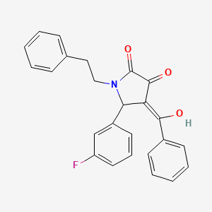 4-BENZOYL-5-(3-FLUOROPHENYL)-3-HYDROXY-1-PHENETHYL-1,5-DIHYDRO-2H-PYRROL-2-ONE