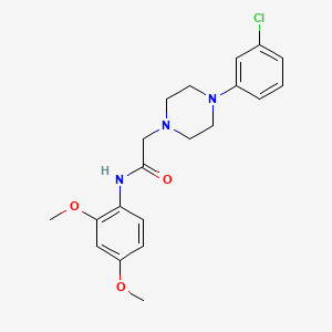 molecular formula C20H24ClN3O3 B5255264 2-[4-(3-chlorophenyl)piperazin-1-yl]-N-(2,4-dimethoxyphenyl)acetamide 