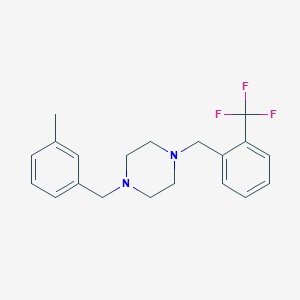 molecular formula C20H23F3N2 B5255290 1-(3-methylbenzyl)-4-[2-(trifluoromethyl)benzyl]piperazine 