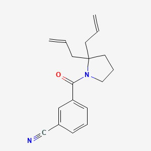 molecular formula C18H20N2O B5255294 3-[(2,2-diallylpyrrolidin-1-yl)carbonyl]benzonitrile 