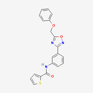 molecular formula C20H15N3O3S B5255305 N-[3-[5-(phenoxymethyl)-1,2,4-oxadiazol-3-yl]phenyl]thiophene-2-carboxamide 