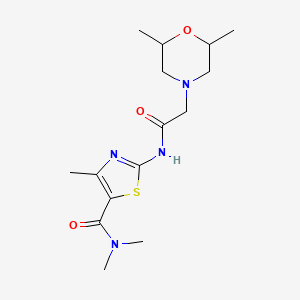 2-{[(2,6-dimethyl-4-morpholinyl)acetyl]amino}-N,N,4-trimethyl-1,3-thiazole-5-carboxamide