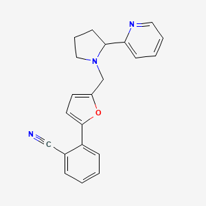 2-(5-{[2-(2-pyridinyl)-1-pyrrolidinyl]methyl}-2-furyl)benzonitrile