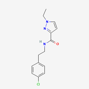 molecular formula C14H16ClN3O B5255336 N-[2-(4-chlorophenyl)ethyl]-1-ethyl-1H-pyrazole-3-carboxamide 