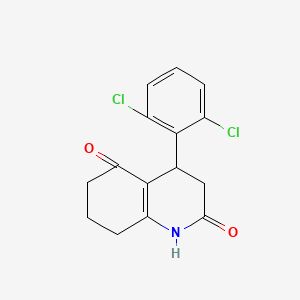 molecular formula C15H13Cl2NO2 B5255350 4-(2,6-DICHLOROPHENYL)-1,2,3,4,5,6,7,8-OCTAHYDROQUINOLINE-2,5-DIONE 