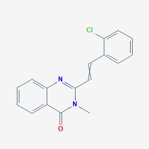 molecular formula C17H13ClN2O B5255351 2-[2-(2-Chlorophenyl)ethenyl]-3-methylquinazolin-4-one 