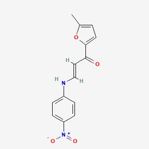 molecular formula C14H12N2O4 B5255396 (E)-1-(5-methylfuran-2-yl)-3-(4-nitroanilino)prop-2-en-1-one 