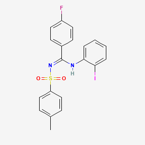 4-fluoro-N-(2-iodophenyl)-N'-[(4-methylphenyl)sulfonyl]benzenecarboximidamide