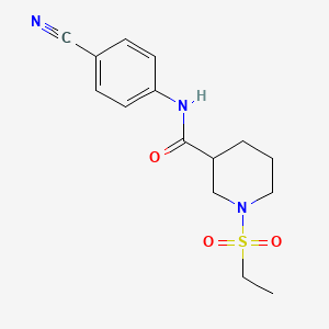 N-(4-cyanophenyl)-1-ethylsulfonylpiperidine-3-carboxamide