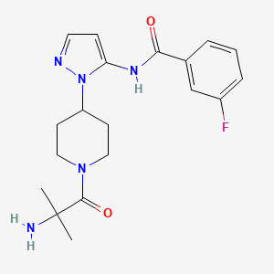 3-fluoro-N-{1-[1-(2-methylalanyl)-4-piperidinyl]-1H-pyrazol-5-yl}benzamide hydrochloride