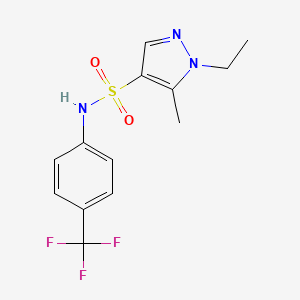 1-ethyl-5-methyl-N-[4-(trifluoromethyl)phenyl]-1H-pyrazole-4-sulfonamide